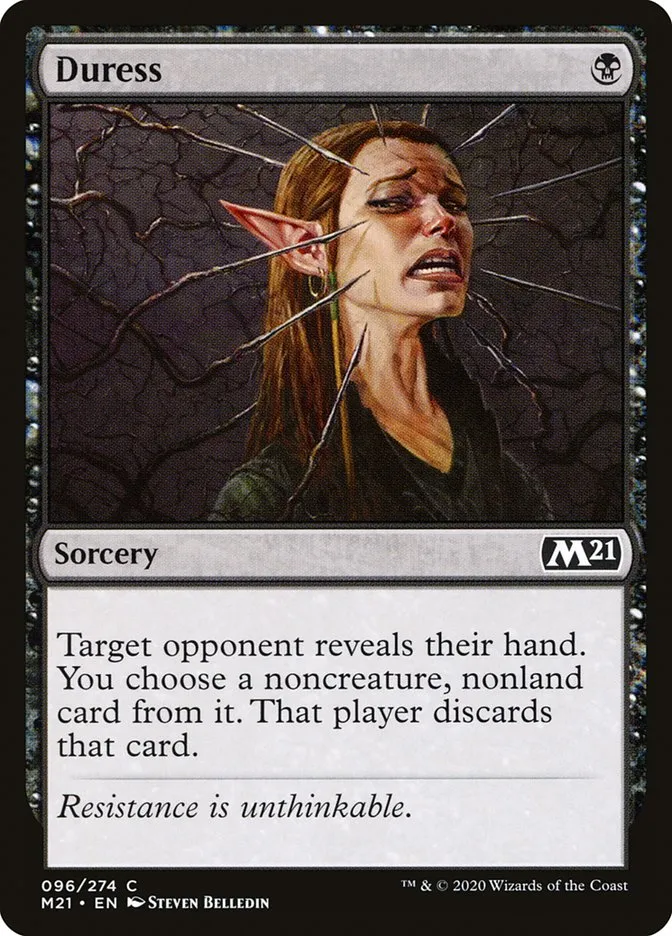 2020 Core Set 2021 Duress common #96 common card image
