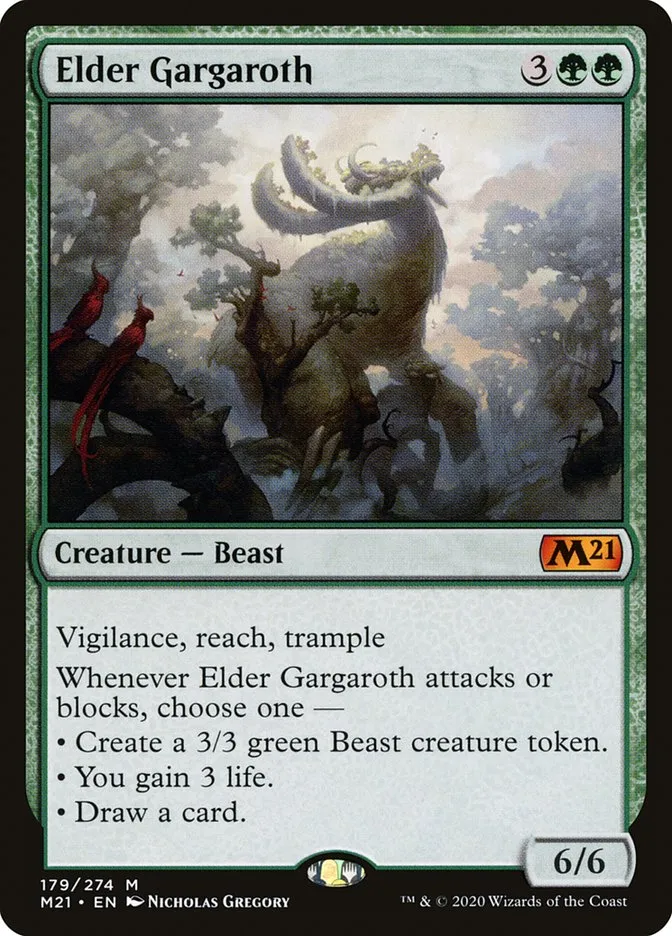 2020 Core Set 2021 Elder Gargaroth mythic #179 mythic card image