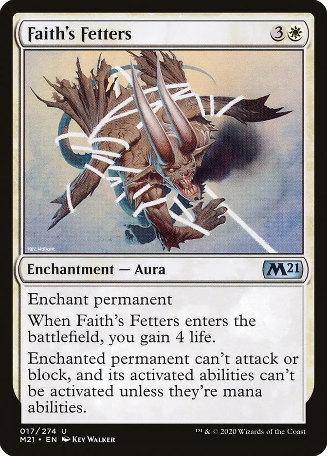 2020 Core Set 2021 Faith's Fetters #17 uncommon card image