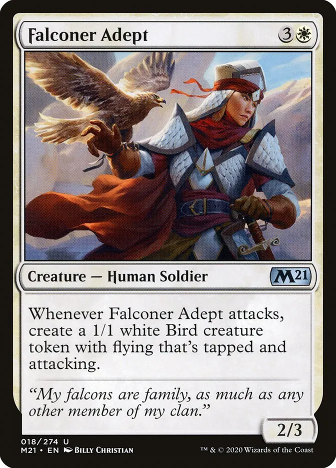 2020 Core Set 2021 Falconer Adept uncommon #18 uncommon card image