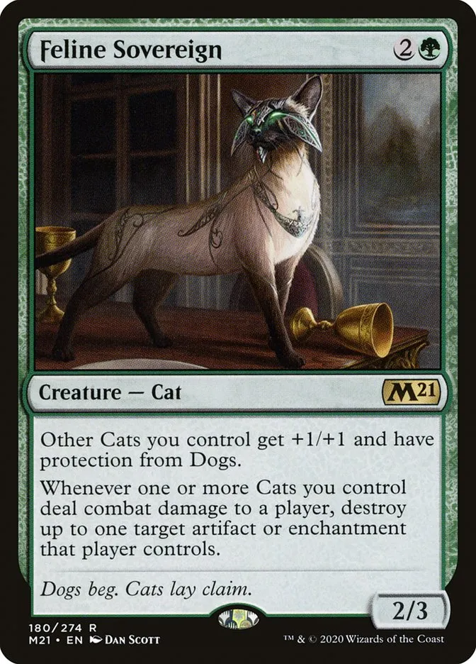 2020 Core Set 2021 Feline Sovereign rare #180 rare card image