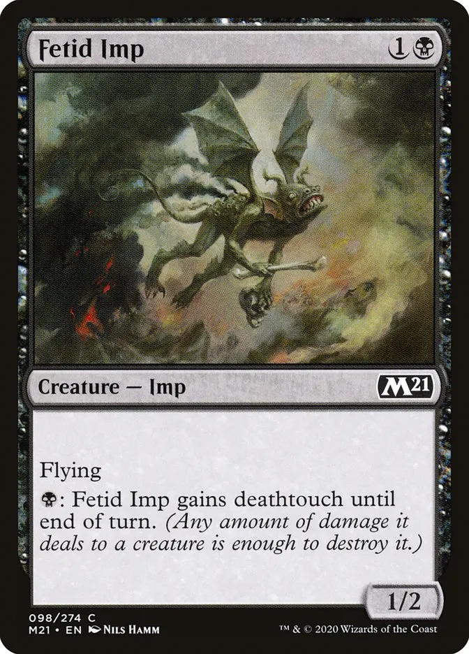 2020 Core Set 2021 Fetid Imp common #98 common card image