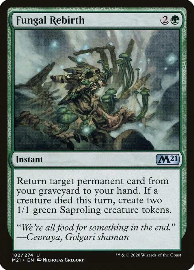 2020 Core Set 2021 Fungal Rebirth uncommon #182 uncommon card image