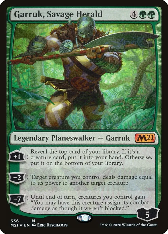 2020 Core Set 2021 Garruk, Savage Herald mythic #336 mythic card image