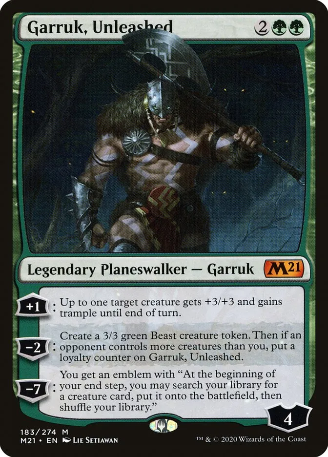 2020 Core Set 2021 Garruk, Unleashed mythic #183 mythic card image
