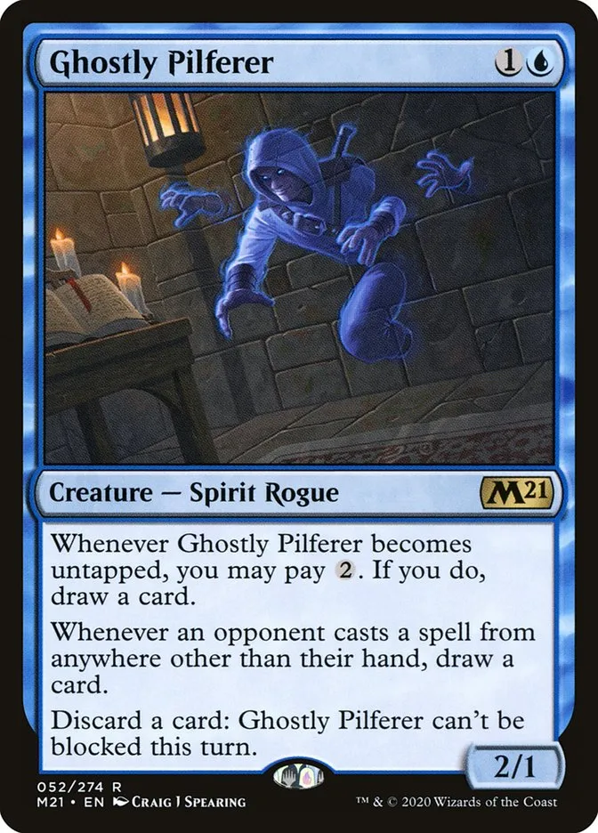 2020 Core Set 2021 Ghostly Pilferer rare #52 rare card image