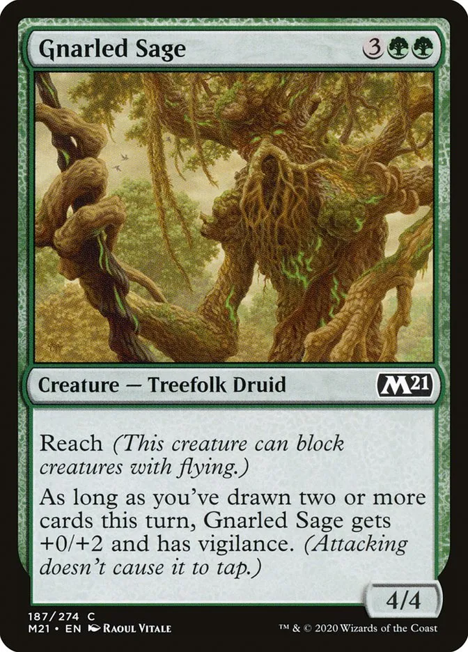 2020 Core Set 2021 Gnarled Sage common #187 common card image