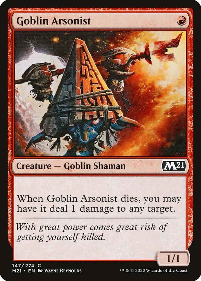 2020 Core Set 2021 Goblin Arsonist common #147 common card image