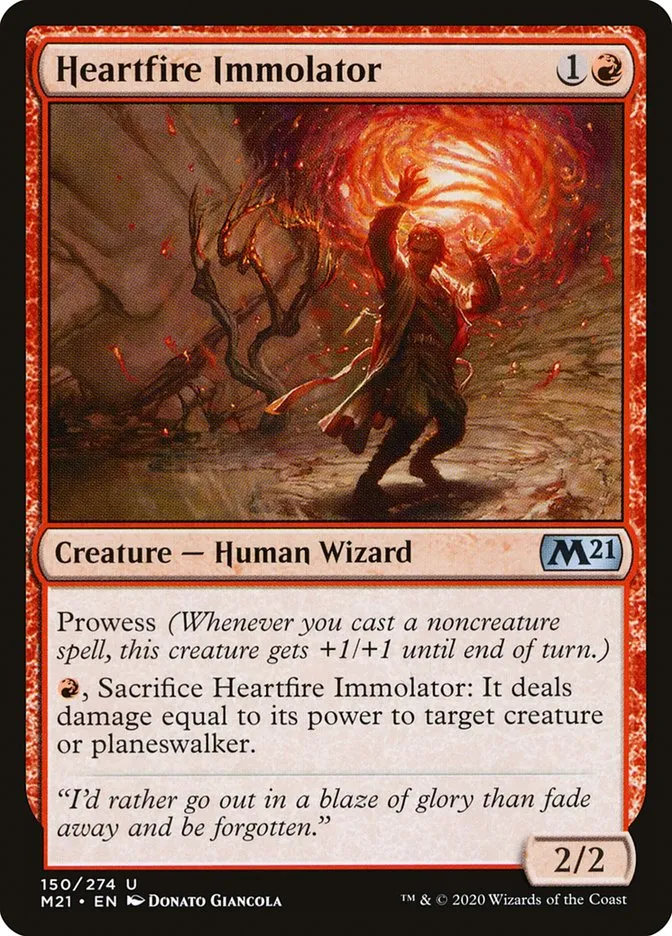 2020 Core Set 2021 Heartfire Immolator uncommon #150 uncommon card image
