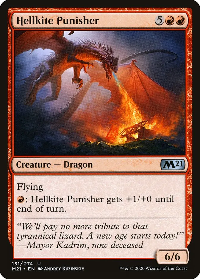 2020 Core Set 2021 Hellkite Punisher uncommon #151 uncommon card image
