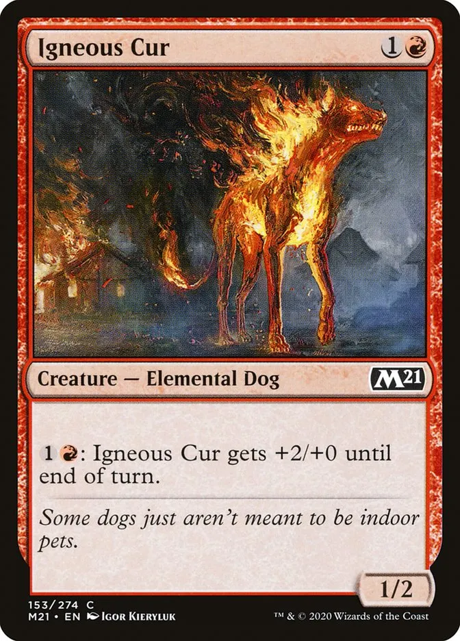 2020 Core Set 2021 Igneous Cur common #153 common card image