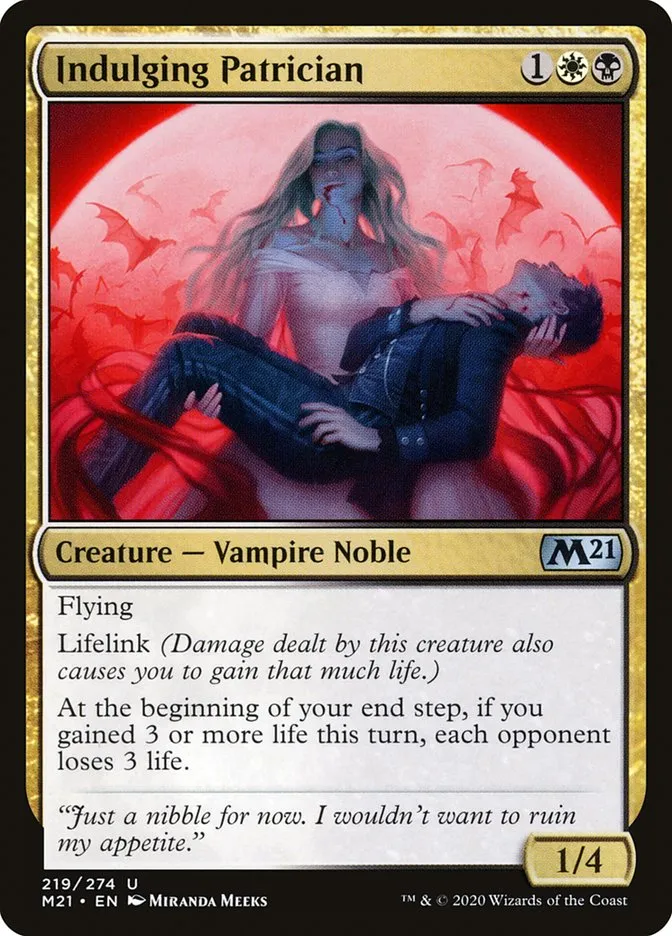 2020 Core Set 2021 Indulging Patrician uncommon #219 uncommon card image