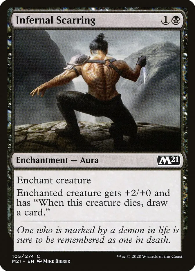 2020 Core Set 2021 Infernal Scarring common #105 common card image