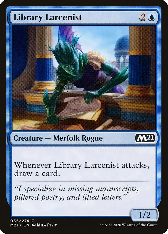 2020 Core Set 2021 Library Larcenist common #55 common card image