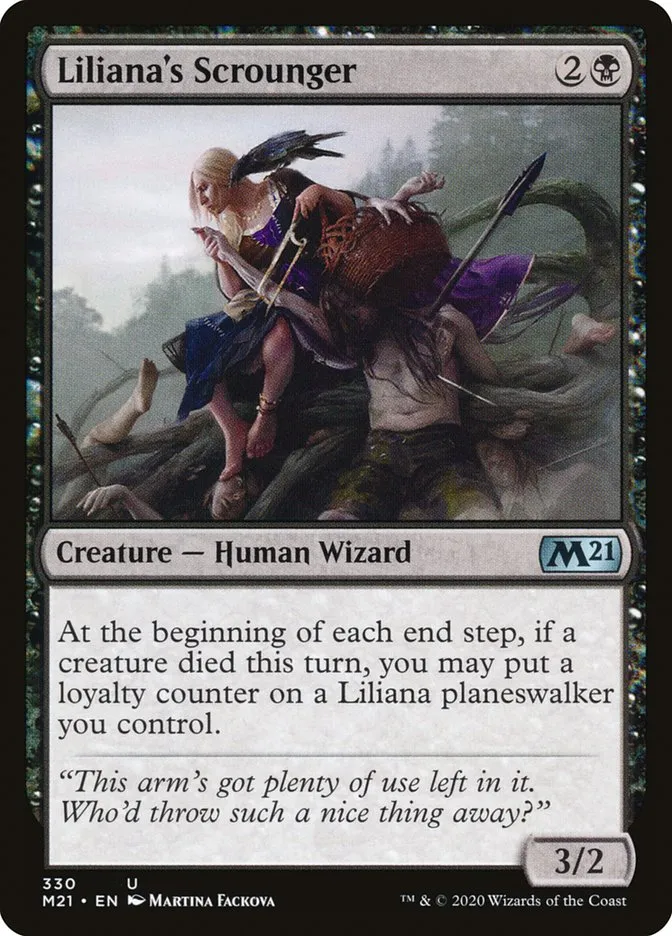 2020 Core Set 2021 Liliana's Scrounger #330 uncommon card image