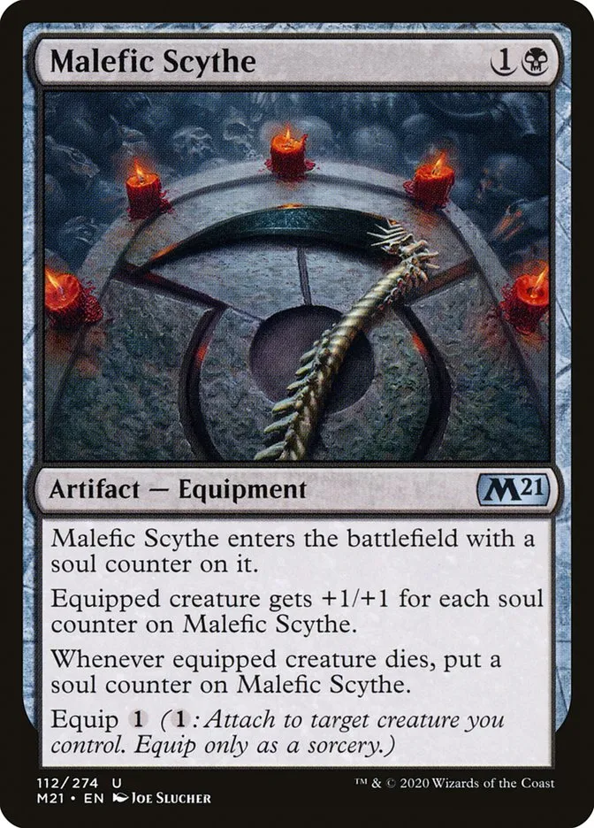 2020 Core Set 2021 Malefic Scythe uncommon #112 uncommon card image