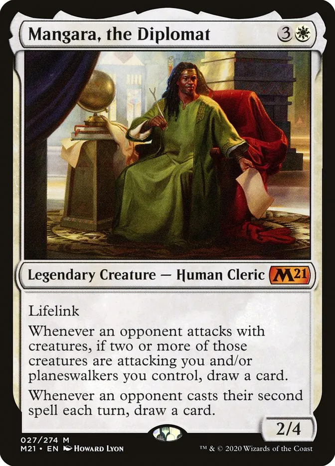 2020 Core Set 2021 Mangara, the Diplomat mythic #27 mythic card image
