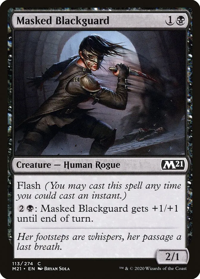 2020 Core Set 2021 Masked Blackguard common #113 common card image