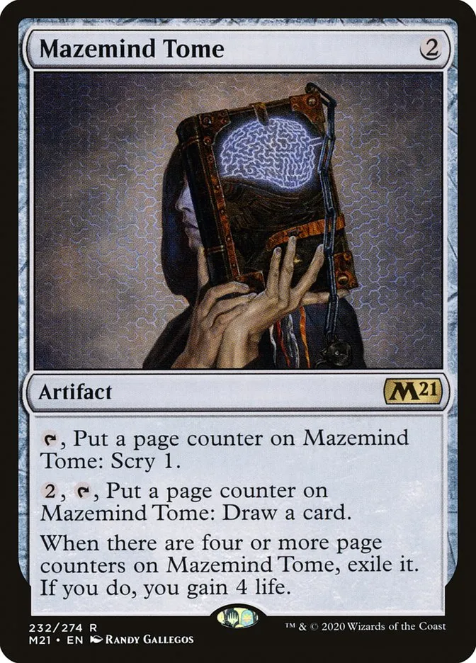 2020 Core Set 2021 Mazemind Tome [Prerelease] rare #232 rare card image