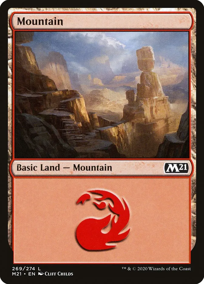 2020 Core Set 2021 Mountain common #269 common card image