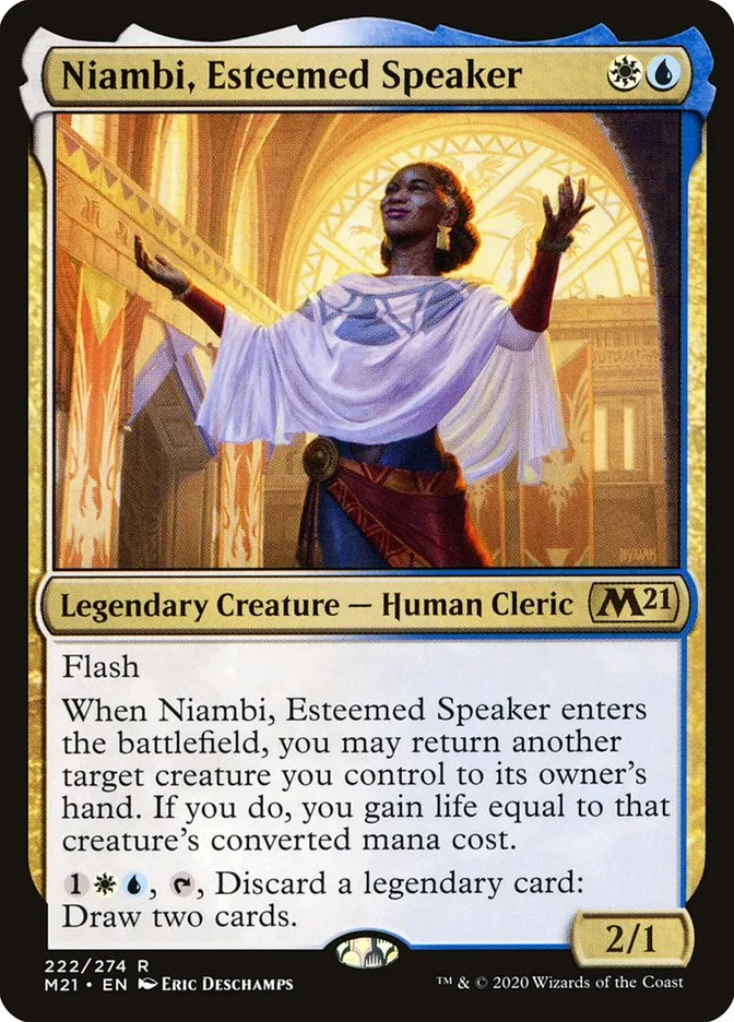2020 Core Set 2021 Niambi, Esteemed Speaker rare #222 rare card image