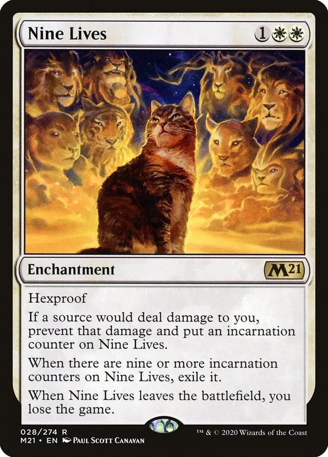 2020 Core Set 2021 Nine Lives rare #28 rare card image