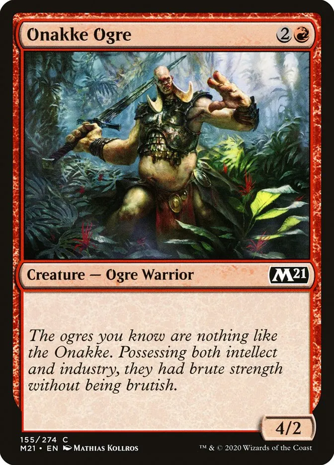 2020 Core Set 2021 Onakke Ogre common #155 common card image