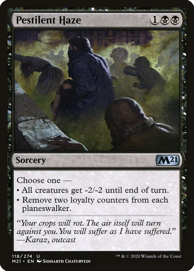 2020 Core Set 2021 Pestilent Haze uncommon #118 uncommon card image
