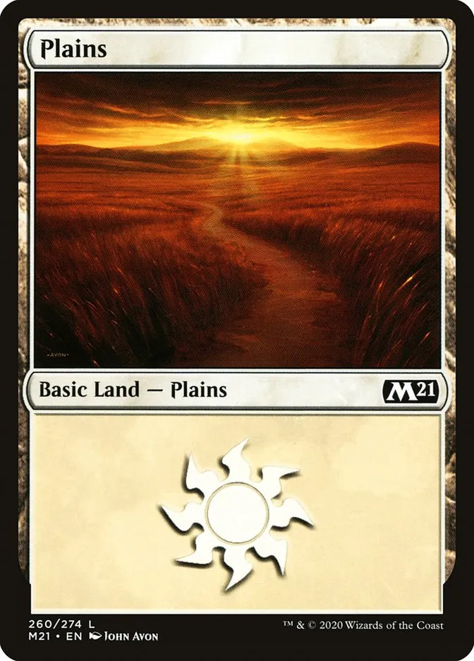 2020 Core Set 2021 Plains common #260 common card image