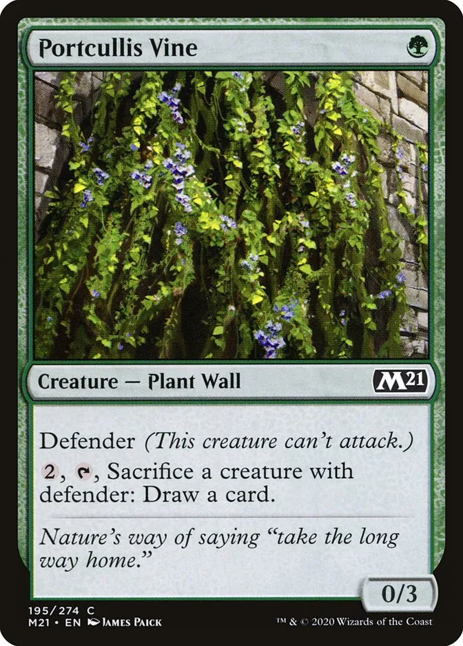 2020 Core Set 2021 Portcullis Vine common #195 common card image