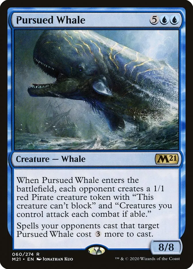 2020 Core Set 2021 Pursued Whale rare #60 rare card image