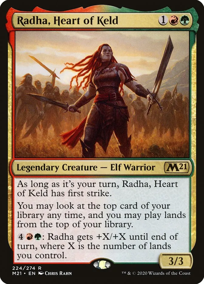 2020 Core Set 2021 Radha, Heart of Keld rare #224 rare card image
