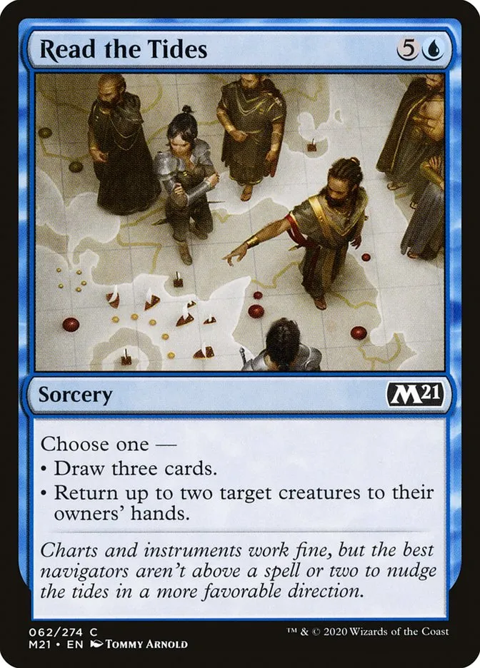 2020 Core Set 2021 Read the Tides common #62 common card image