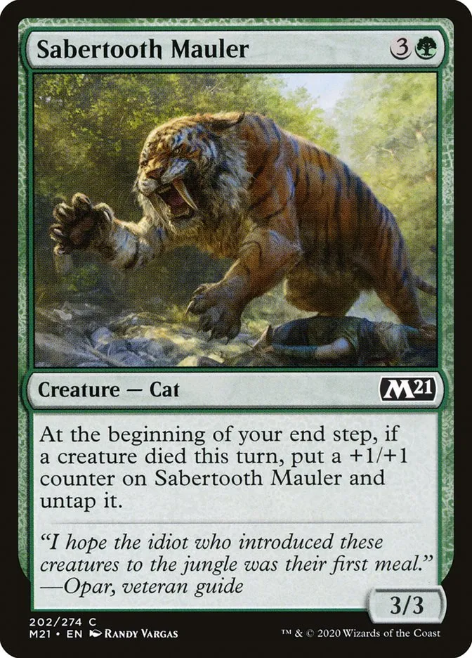 2020 Core Set 2021 Sabertooth Mauler common #202 common card image