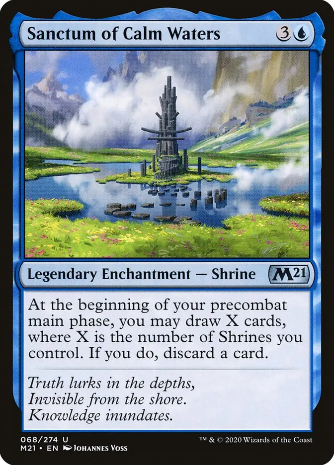 2020 Core Set 2021 Sanctum of Calm Waters #68 uncommon card image
