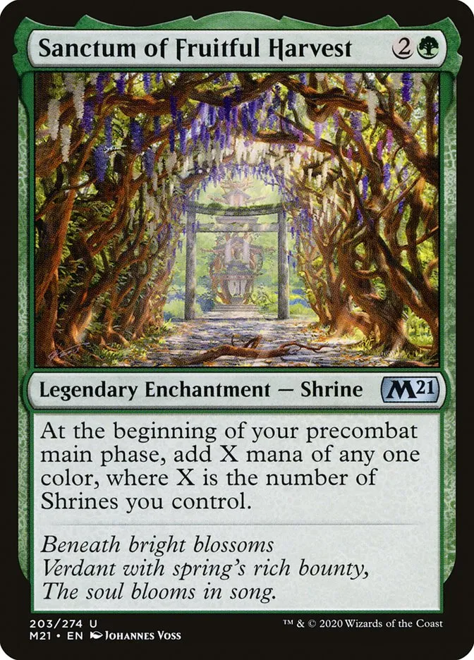 2020 Core Set 2021 Sanctum of Fruitful Harvest #203 uncommon card image