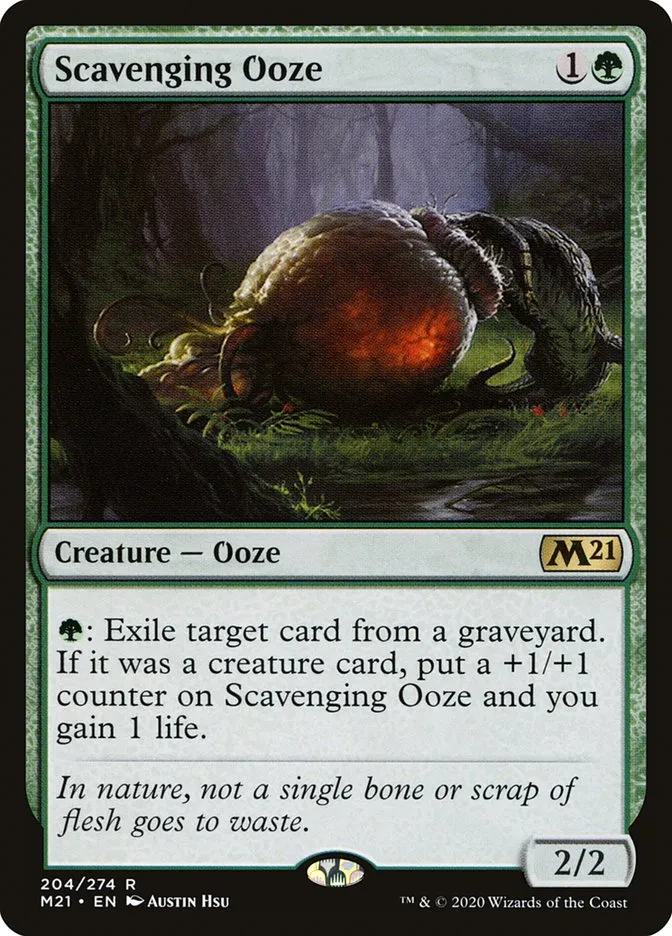 2020 Core Set 2021 Scavenging Ooze rare #204 rare card image
