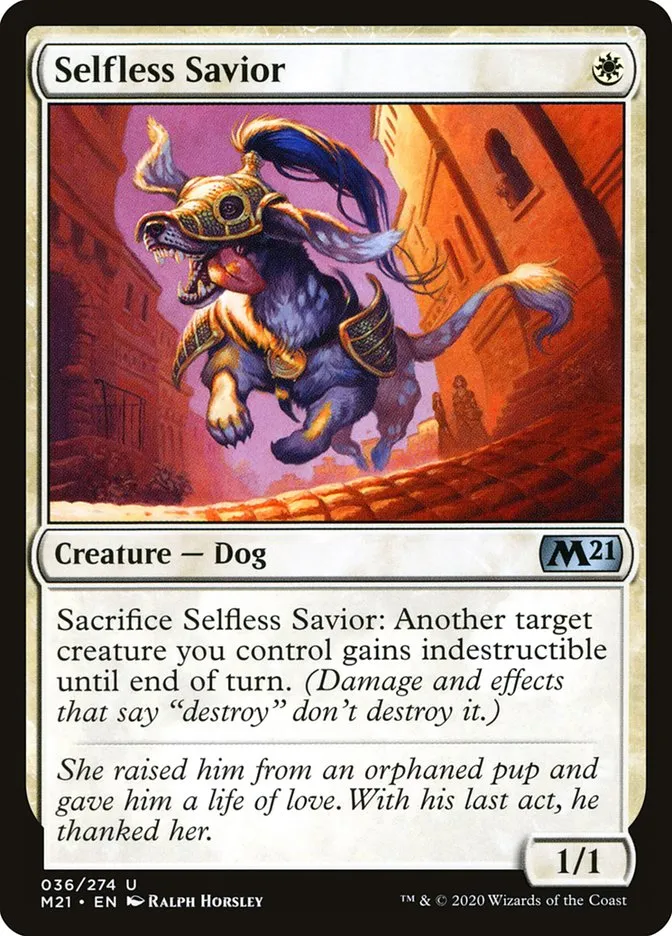 2020 Core Set 2021 Selfless Savior uncommon #36 uncommon card image