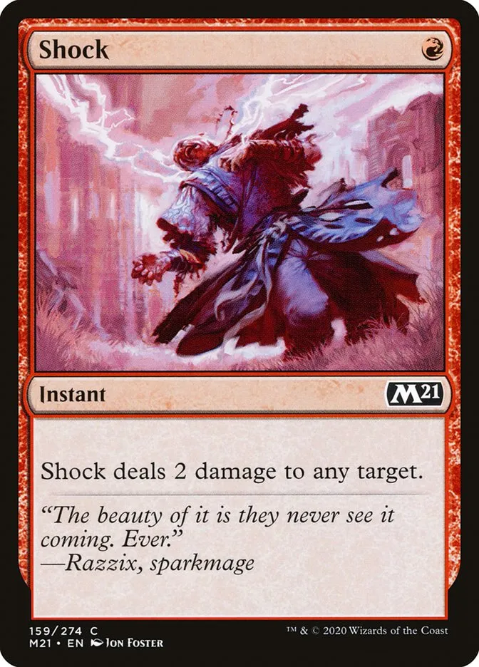 2020 Core Set 2021 Shock common #159 common card image