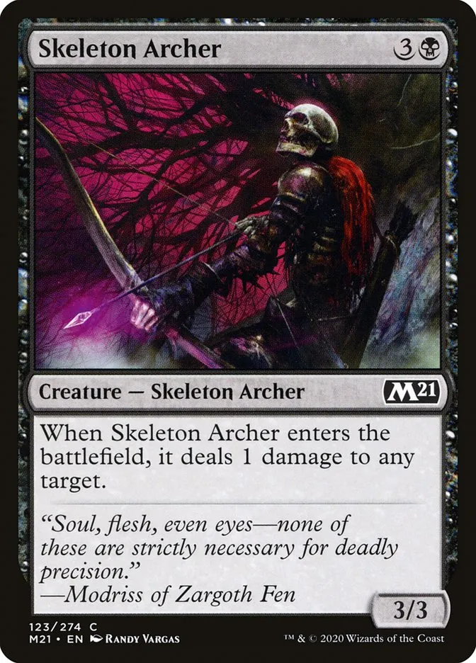 2020 Core Set 2021 Skeleton Archer common #123 common card image
