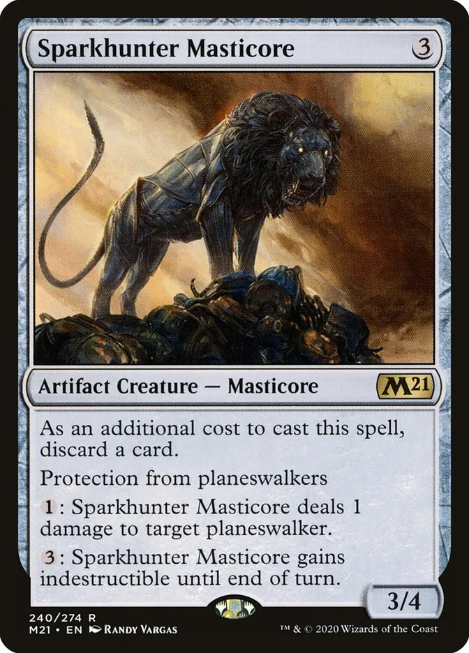 2020 Core Set 2021 Sparkhunter Masticore rare #240 rare card image