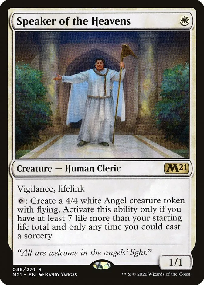 2020 Core Set 2021 Speaker of the Heavens rare #38 rare card image