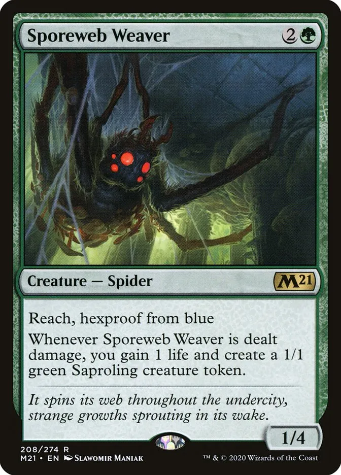 2020 Core Set 2021 Sporeweb Weaver rare #208 rare card image