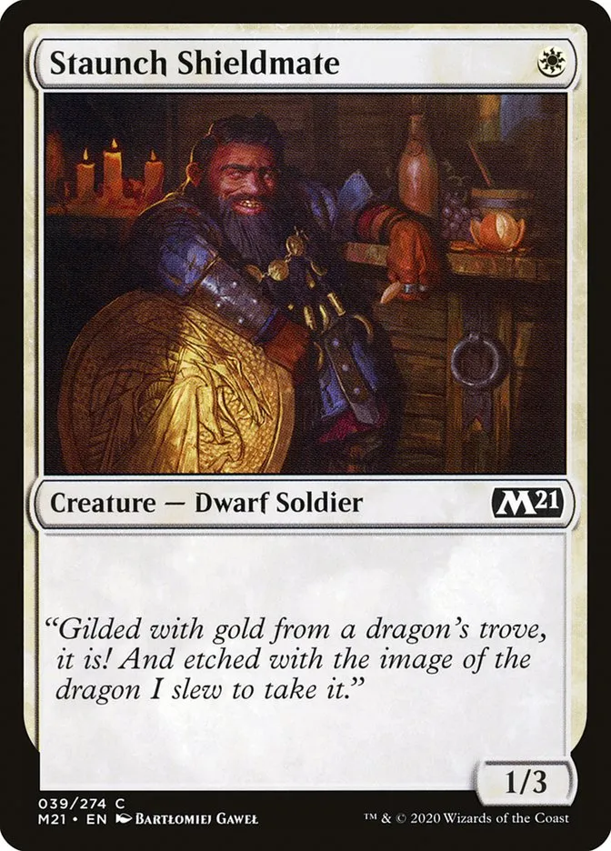 2020 Core Set 2021 Staunch Shieldmate common #39 common card image