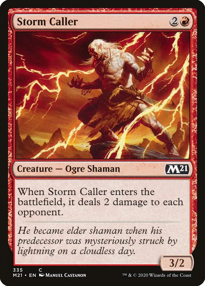 2020 Core Set 2021 Storm Caller common #335 common card image