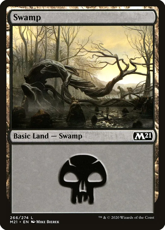 2020 Core Set 2021 Swamp common #266 common card image