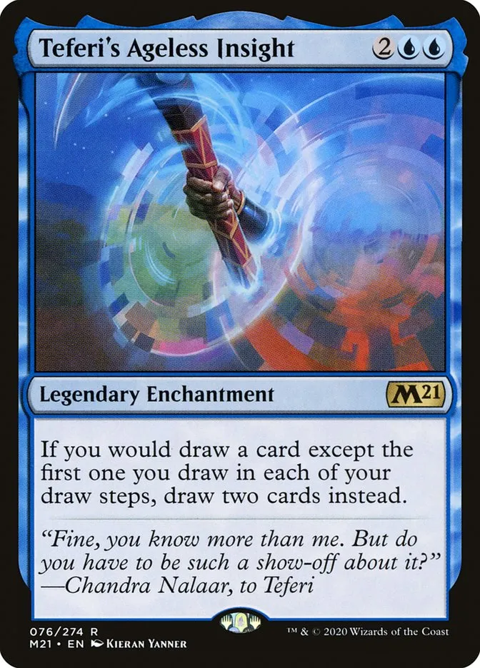 2020 Core Set 2021 Teferi's Ageless Insight rare #76 rare card image