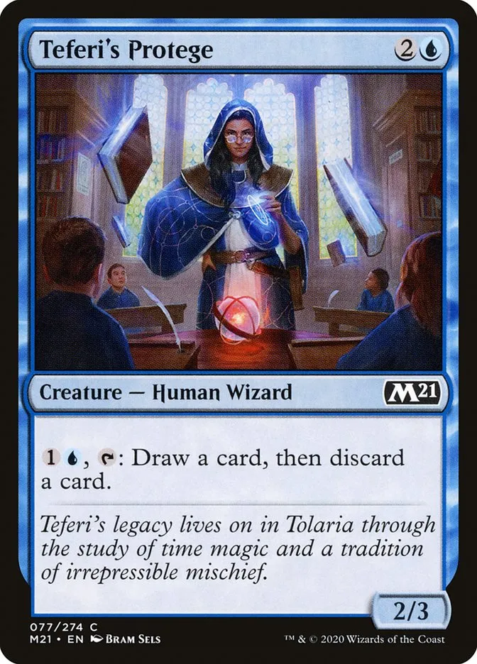 2020 Core Set 2021 Teferi's Protege common #77 common card image