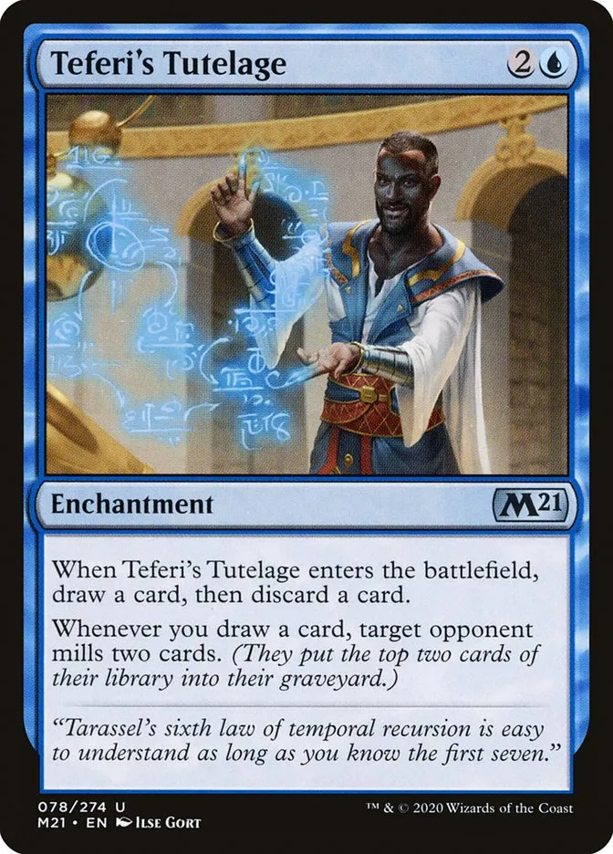 2020 Core Set 2021 Teferi's Tutelage uncommon #78 uncommon card image