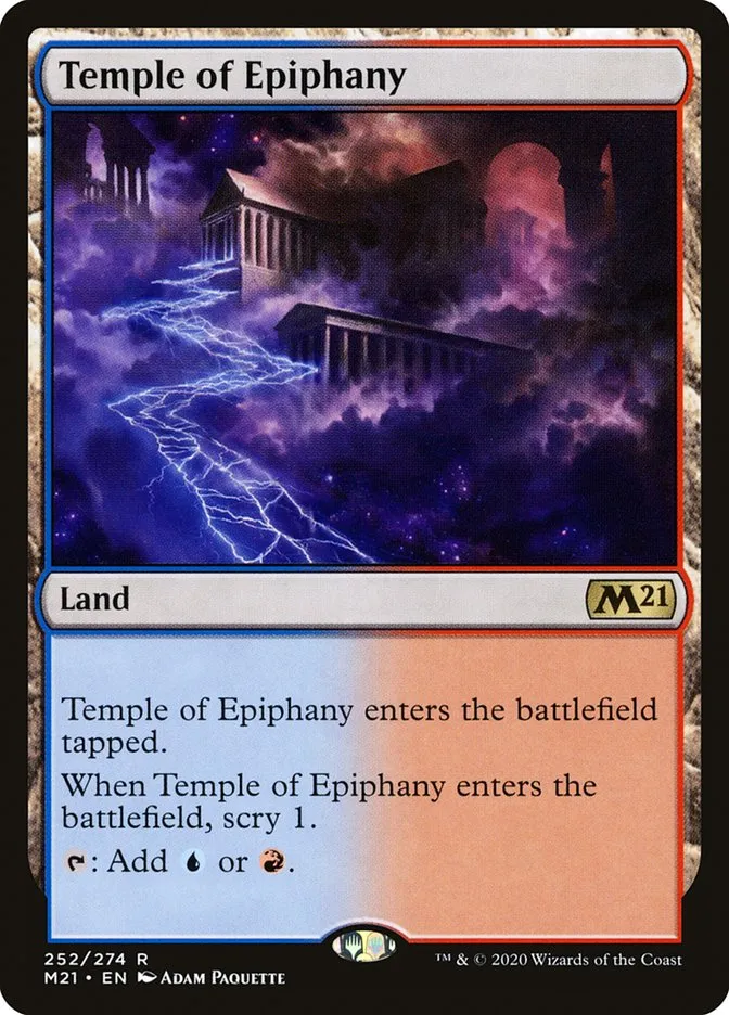 2020 Core Set 2021 Temple of Epiphany rare #252 rare card image